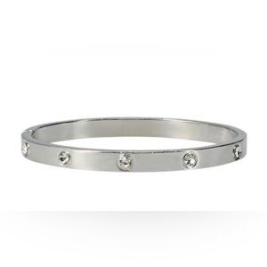 18k White Gold Love Bangle Bracelet with Diamonds